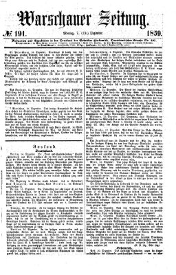 Warschauer Zeitung Montag 19. Dezember 1859