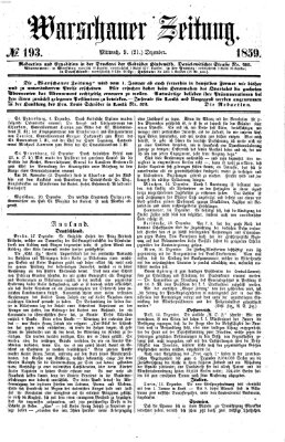 Warschauer Zeitung Mittwoch 21. Dezember 1859