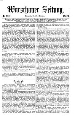 Warschauer Zeitung Samstag 31. Dezember 1859