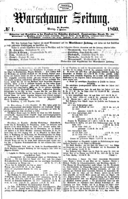 Warschauer Zeitung Montag 2. Januar 1860