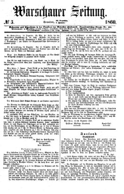 Warschauer Zeitung Samstag 7. Januar 1860