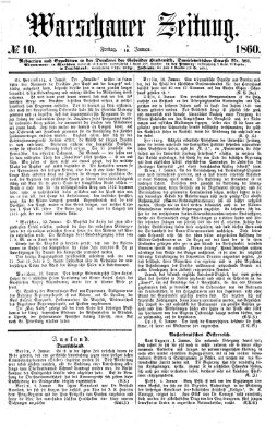 Warschauer Zeitung Freitag 13. Januar 1860