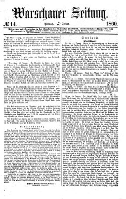 Warschauer Zeitung Mittwoch 18. Januar 1860