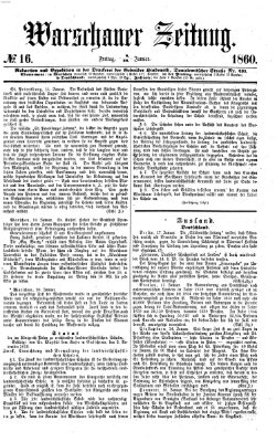 Warschauer Zeitung Freitag 20. Januar 1860