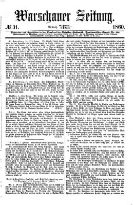 Warschauer Zeitung Mittwoch 8. Februar 1860