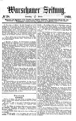 Warschauer Zeitung Donnerstag 16. Februar 1860