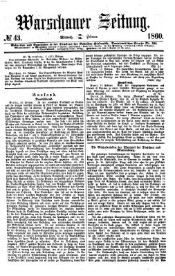 Warschauer Zeitung Mittwoch 22. Februar 1860