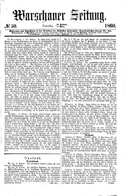 Warschauer Zeitung Donnerstag 1. März 1860