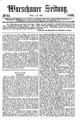 Warschauer Zeitung Freitag 16. März 1860