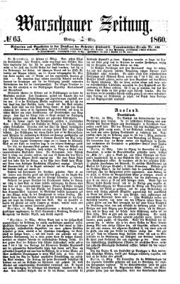 Warschauer Zeitung Montag 19. März 1860