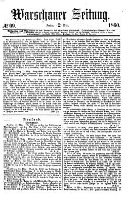 Warschauer Zeitung Freitag 23. März 1860