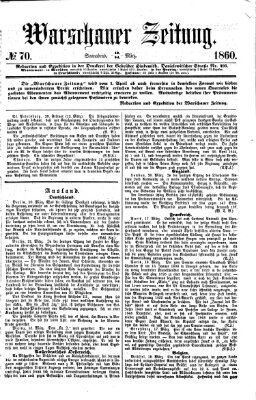 Warschauer Zeitung Samstag 24. März 1860