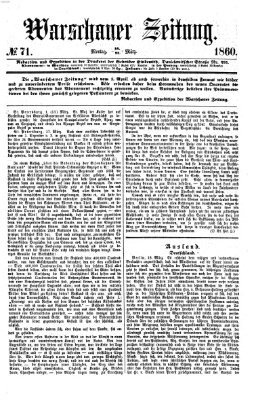 Warschauer Zeitung Dienstag 27. März 1860