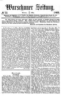 Warschauer Zeitung Mittwoch 28. März 1860