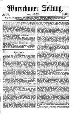 Warschauer Zeitung Montag 2. April 1860