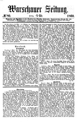 Warschauer Zeitung Freitag 6. April 1860