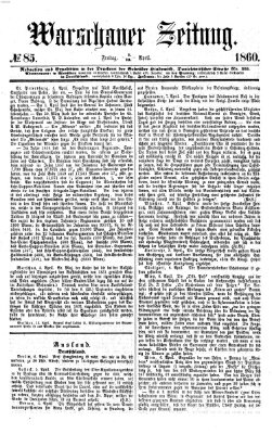 Warschauer Zeitung Freitag 13. April 1860