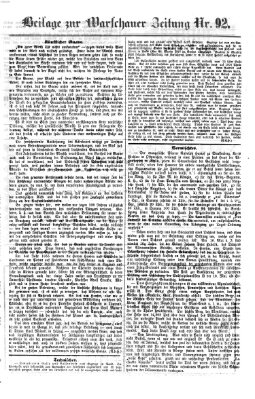 Warschauer Zeitung Samstag 21. April 1860