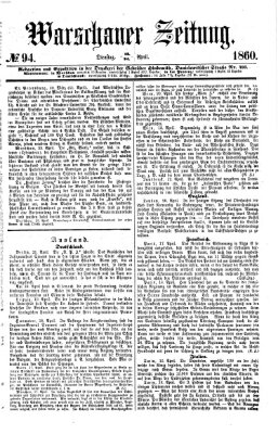 Warschauer Zeitung Dienstag 24. April 1860