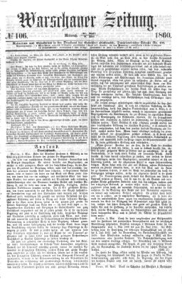 Warschauer Zeitung Mittwoch 9. Mai 1860