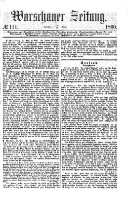 Warschauer Zeitung Dienstag 15. Mai 1860