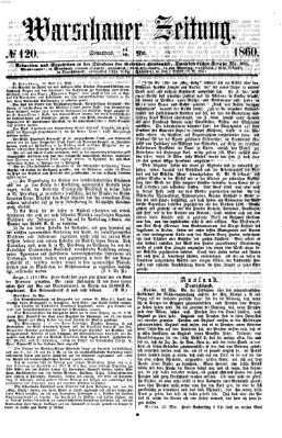 Warschauer Zeitung Samstag 26. Mai 1860