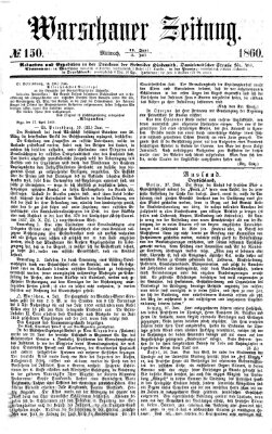 Warschauer Zeitung Mittwoch 4. Juli 1860