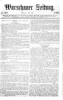 Warschauer Zeitung Mittwoch 25. Juli 1860