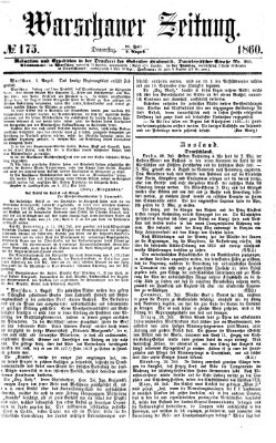 Warschauer Zeitung Donnerstag 2. August 1860