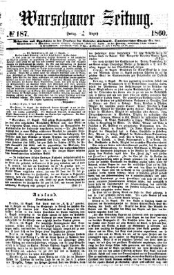 Warschauer Zeitung Freitag 17. August 1860