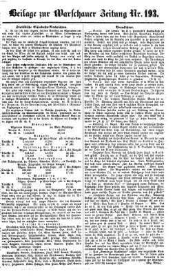 Warschauer Zeitung Freitag 24. August 1860