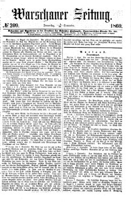 Warschauer Zeitung Donnerstag 13. September 1860