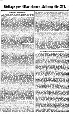 Warschauer Zeitung Samstag 22. September 1860