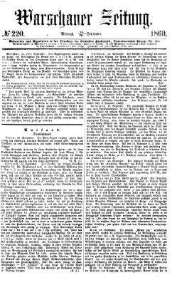 Warschauer Zeitung Mittwoch 26. September 1860