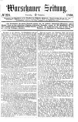 Warschauer Zeitung Donnerstag 27. September 1860