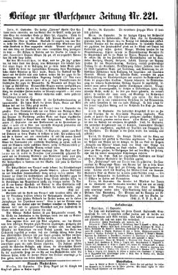 Warschauer Zeitung Donnerstag 27. September 1860