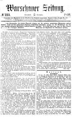 Warschauer Zeitung Samstag 29. September 1860