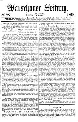 Warschauer Zeitung Donnerstag 4. Oktober 1860