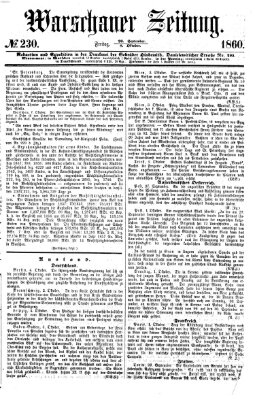 Warschauer Zeitung Montag 8. Oktober 1860