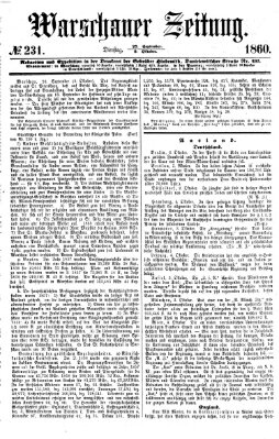 Warschauer Zeitung Dienstag 9. Oktober 1860