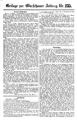 Warschauer Zeitung Samstag 13. Oktober 1860