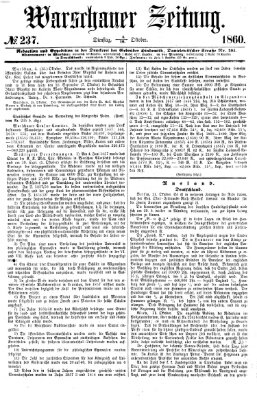 Warschauer Zeitung Dienstag 16. Oktober 1860