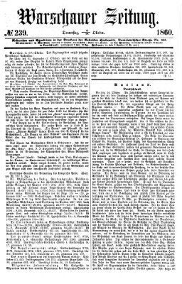 Warschauer Zeitung Donnerstag 18. Oktober 1860