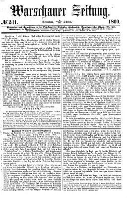 Warschauer Zeitung Samstag 20. Oktober 1860