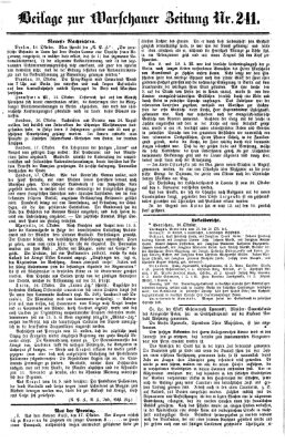 Warschauer Zeitung Samstag 20. Oktober 1860