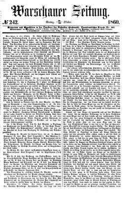 Warschauer Zeitung Montag 22. Oktober 1860