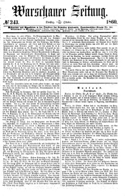 Warschauer Zeitung Dienstag 23. Oktober 1860