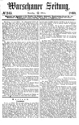 Warschauer Zeitung Donnerstag 25. Oktober 1860