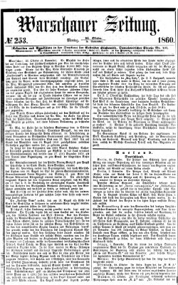 Warschauer Zeitung Montag 5. November 1860