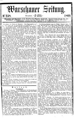 Warschauer Zeitung Samstag 10. November 1860